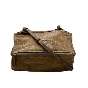 Givenchy Pandora Leather Shoulder Bag Crossbody Brown